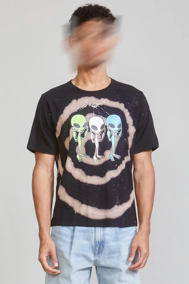 R13 Tops Women Holy Fck Boy T 8211 Black Swirl Denim
