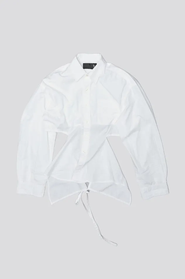 R13 Tops Women OPEN BACK SHIRT 8211 WHITE