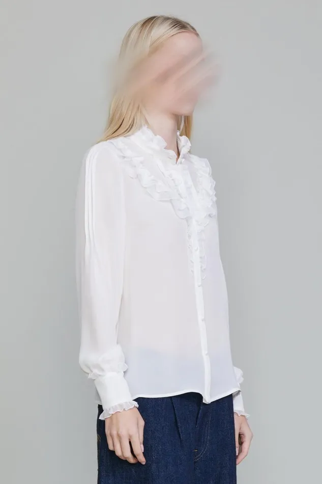 R13 Tops Women ROMANTIC SHIRT 8211 IVORY