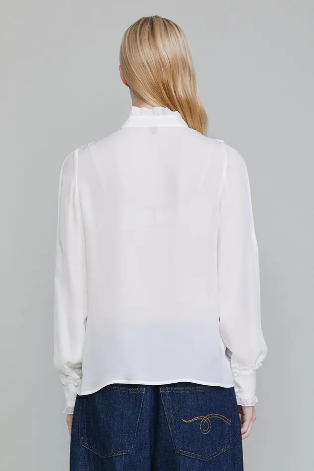 R13 Tops Women ROMANTIC SHIRT 8211 IVORY
