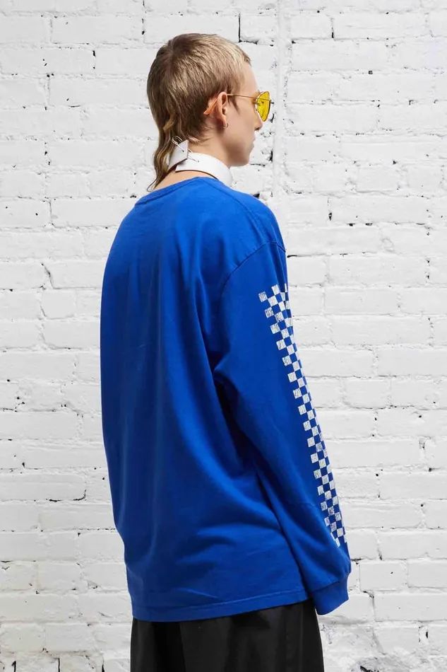 R13 Tops Women SKATE LONG SLEEVE T 8211 BLUE