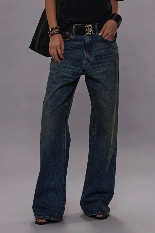 R13 Wide Leg Women D039ARCY LOOSE JEAN 8211 DAWSON BLUE