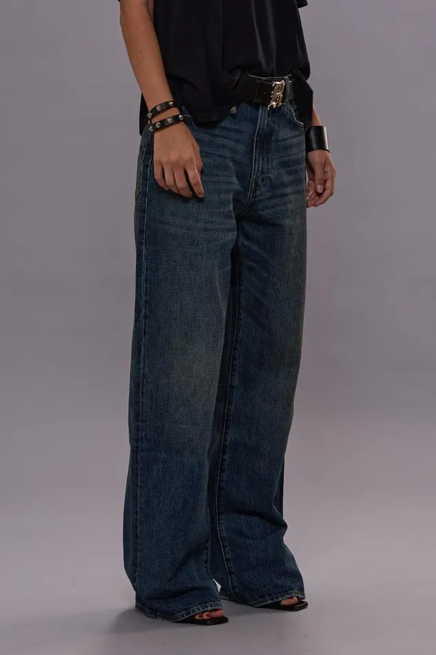 R13 Wide Leg Women D039ARCY LOOSE JEAN 8211 DAWSON BLUE