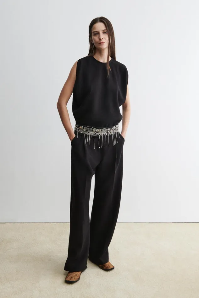 Rachel Comey Belts Women Embroidered Toga Belt Black