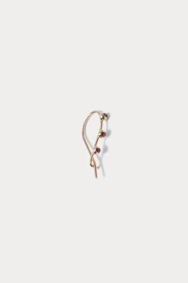 Rachel Comey Jewelry Women Quarry Triptych 3 Bump Earring Single Goldsapphire