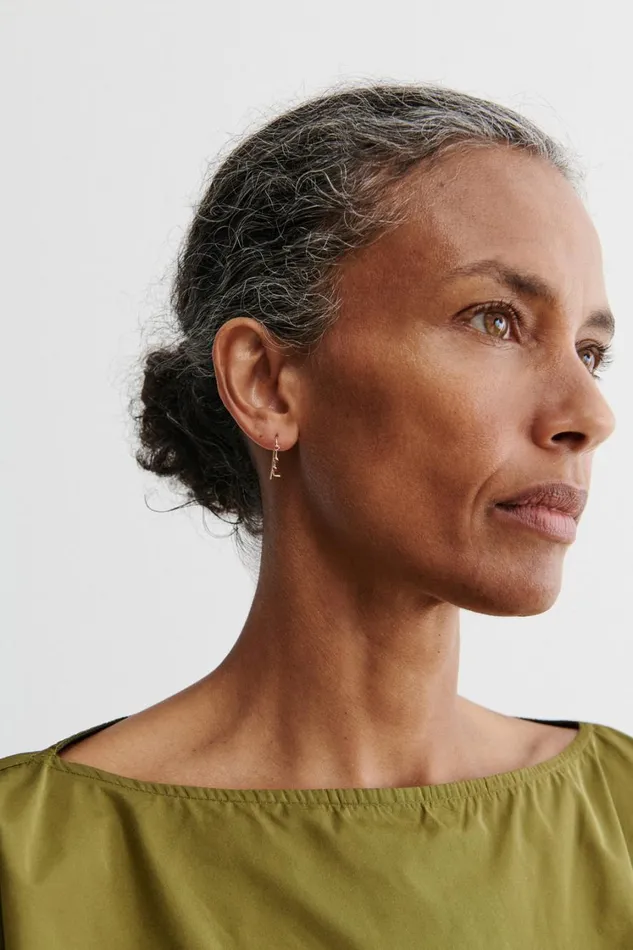 Rachel Comey Jewelry Women Quarry Triptych 3 Bump Earring Single Goldsapphire