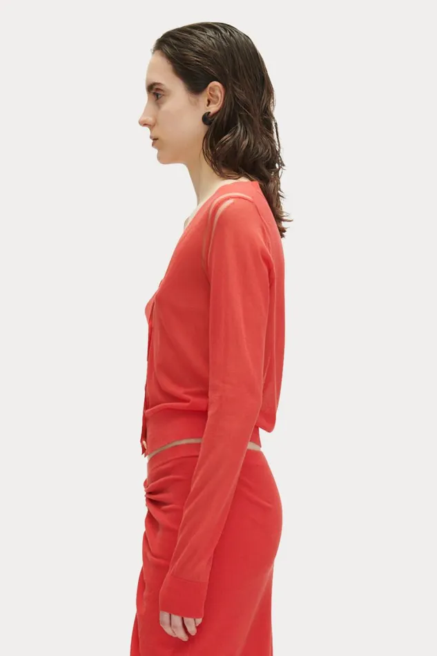 Rachel Comey Knits Women Eyre Cardigan Guava Rachel Comey Knits Women Eyre Cardigan Guava