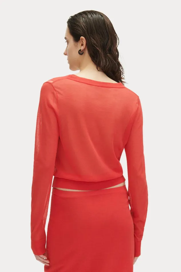 Rachel Comey Knits Women Eyre Cardigan Guava Rachel Comey Knits Women Eyre Cardigan Guava