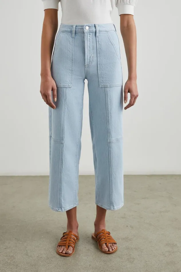 Rails Denim Women GETTY CROP UTILITY WIDE LEG Oceanview
