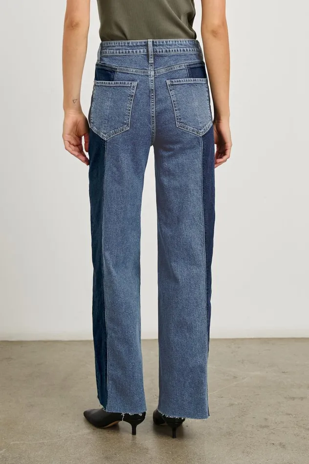 Rails Denim Women GETTY PANELED WIDE LEG Twilight Shadow