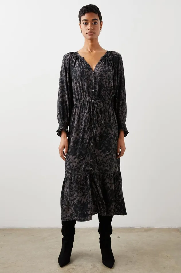 Rails Dresses and Rompers Women CECE DRESS Charcoal Tortoise