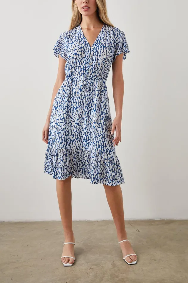 Rails Dresses and Rompers Women KIKI DRESS Cobalt Static Leopard