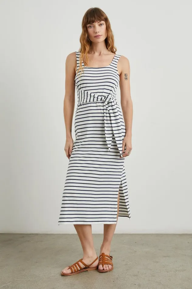 Rails Dresses and Rompers Women MEG DRESS Ivory Navy Stripe