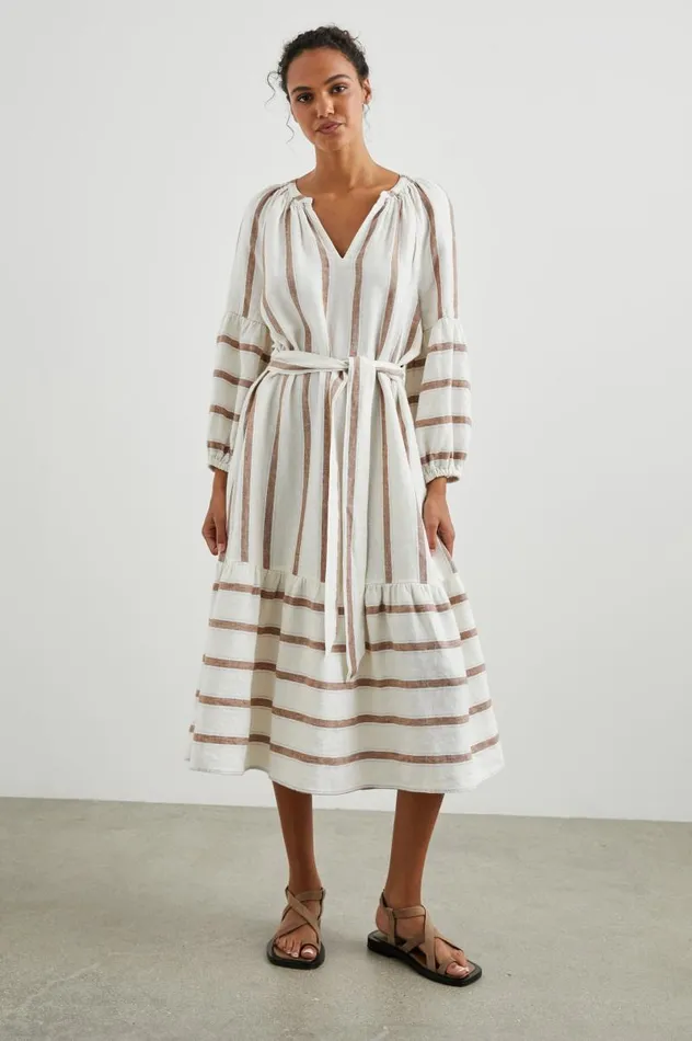 Rails Dresses and Rompers Women VITTORIA DRESS Coconut Stripe
