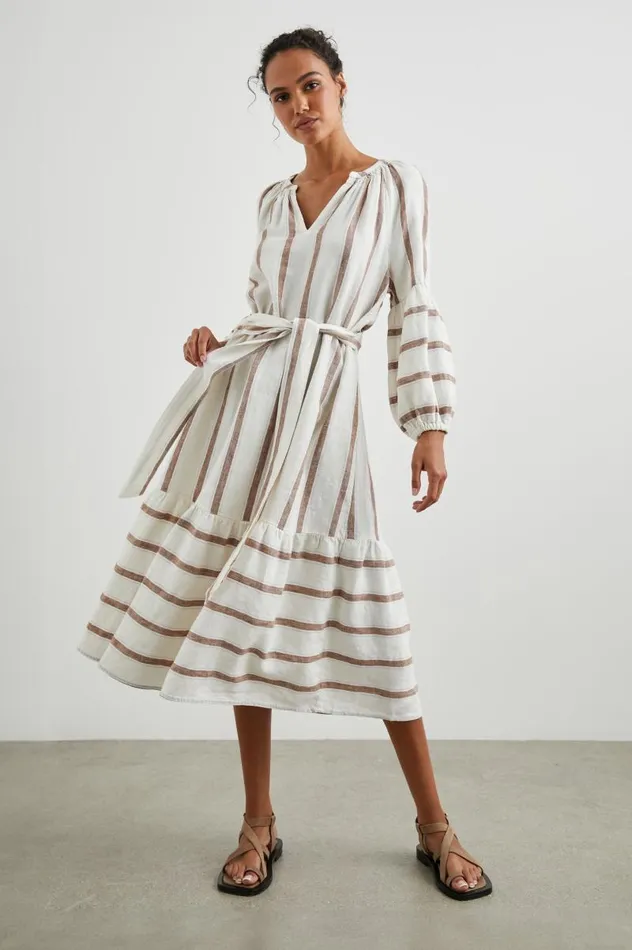 Rails Dresses and Rompers Women VITTORIA DRESS Coconut Stripe