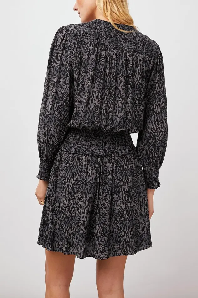 Rails Dresses and Rompers Women ZANA DRESS Charcoal Abstract Animal