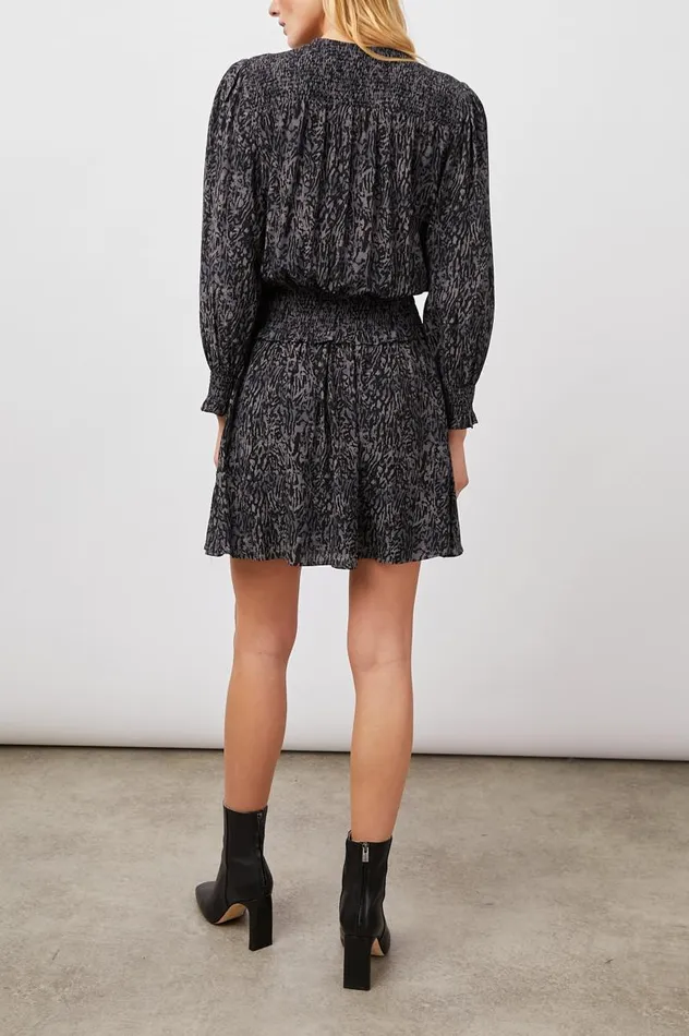 Rails Dresses and Rompers Women ZANA DRESS Charcoal Abstract Animal