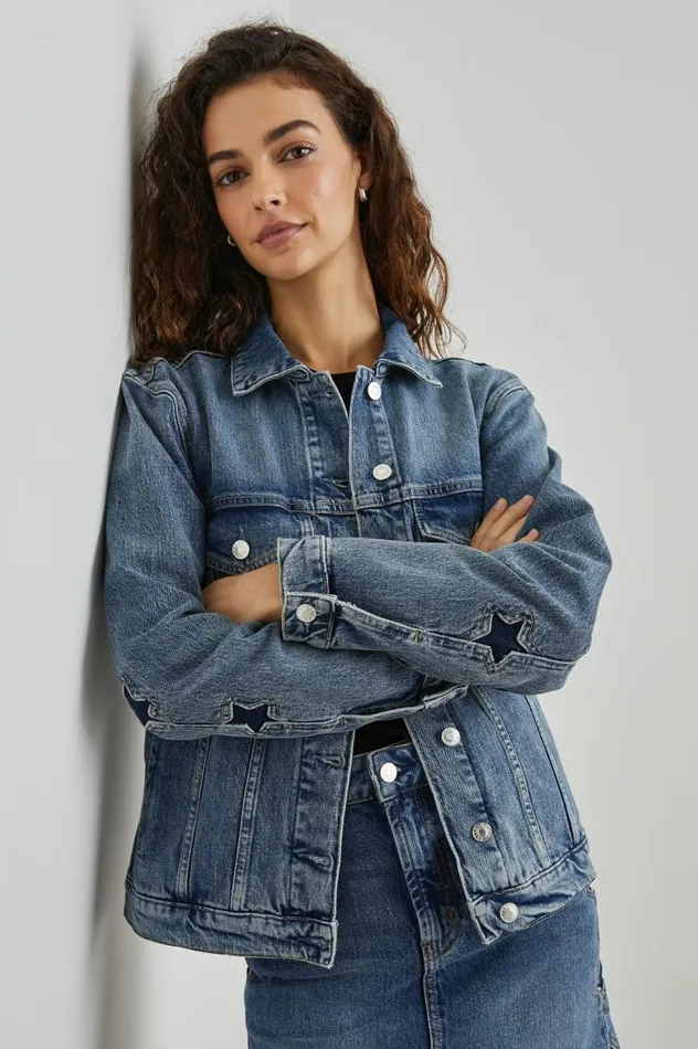 Rails Jackets and Coats Women GROVE BOYFRIEND TRUCKER JACKET Starry Night