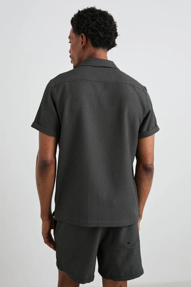Rails Shirts Men AMALFI SHIRT Charcoal Seersucker