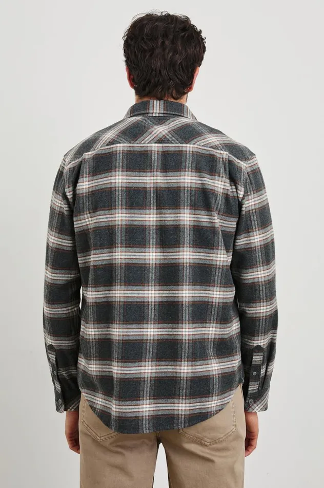 Rails Shirts Men FORREST SHIRT Charcoal Tumeric