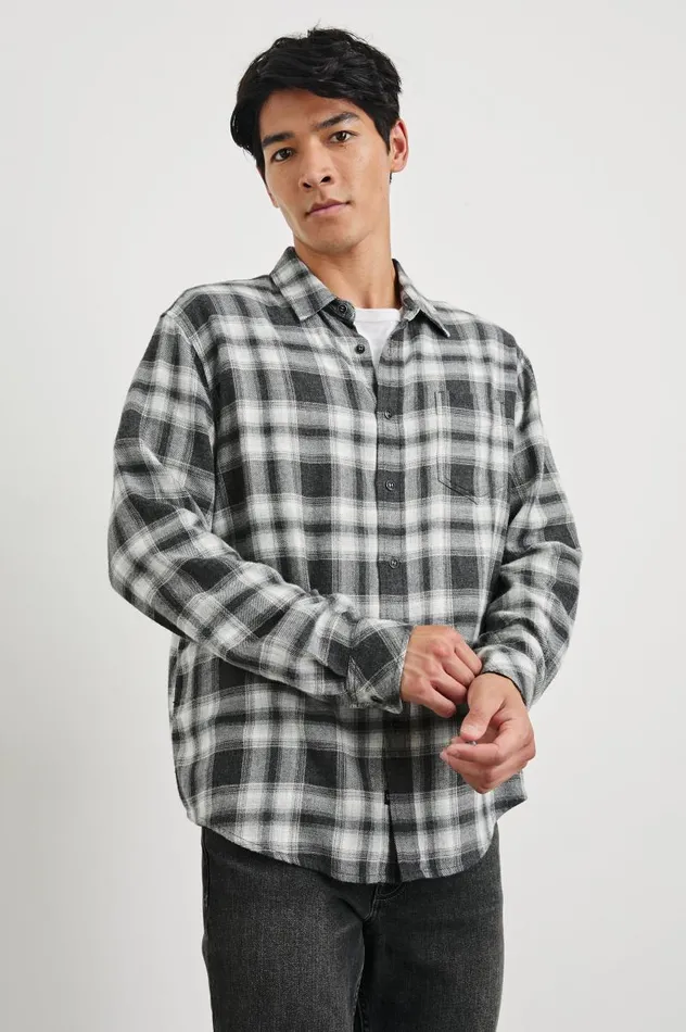 Rails Shirts Men LENNOX SHIRT Black Oak Haze