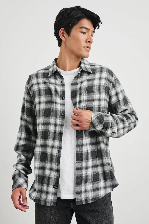 Rails Shirts Men LENNOX SHIRT Black Oak Haze