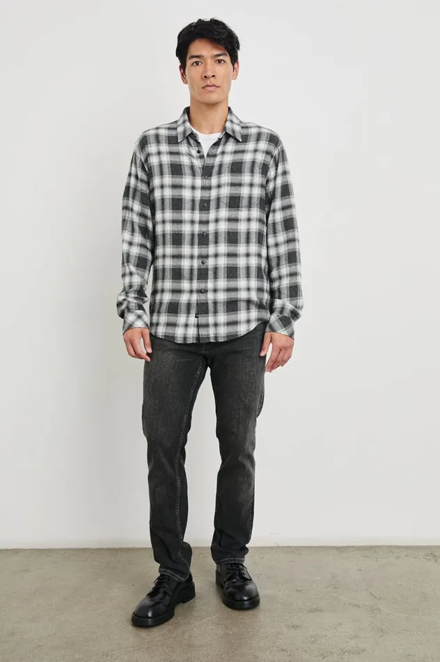 Rails Shirts Men LENNOX SHIRT Black Oak Haze