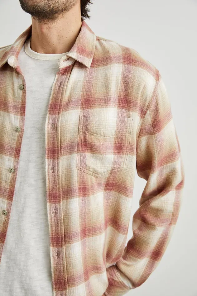 Rails Shirts Men LENNOX SHIRT Cranberry Finch