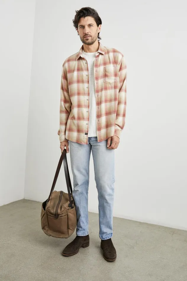 Rails Shirts Men LENNOX SHIRT Cranberry Finch