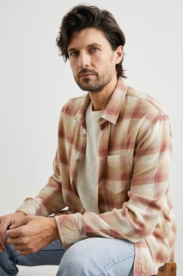 Rails Shirts Men LENNOX SHIRT Cranberry Finch
