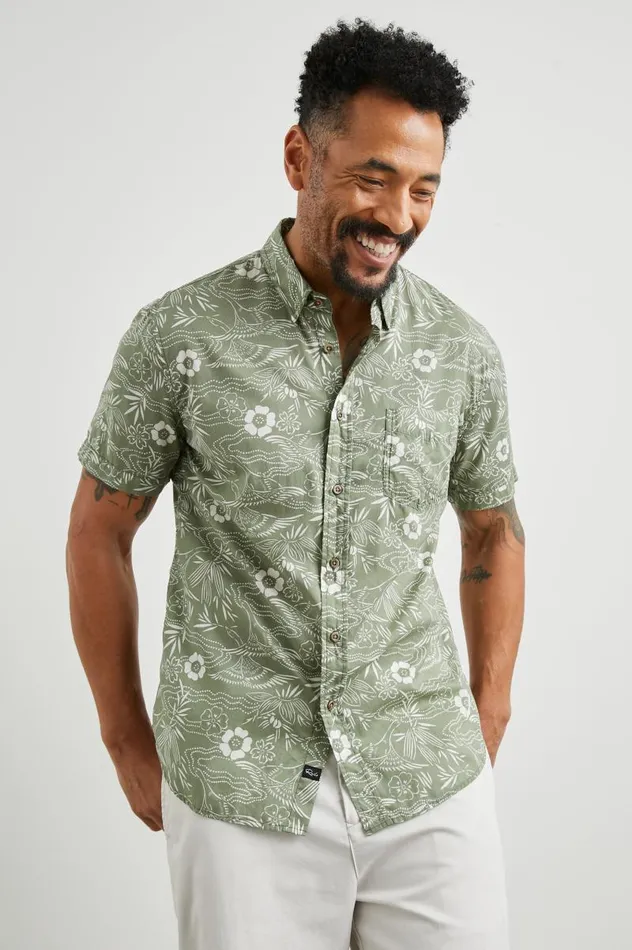 Rails Shirts Men MONACO SHIRT Japanese Stencil Fatigue