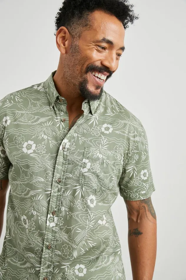 Rails Shirts Men MONACO SHIRT Japanese Stencil Fatigue