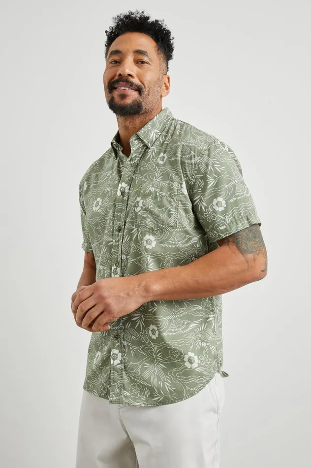 Rails Shirts Men MONACO SHIRT Japanese Stencil Fatigue