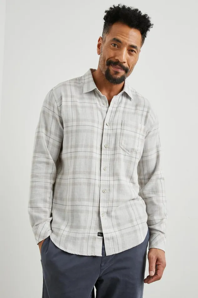 Rails Shirts Men WYATT SHIRT Tapir Agave Melange