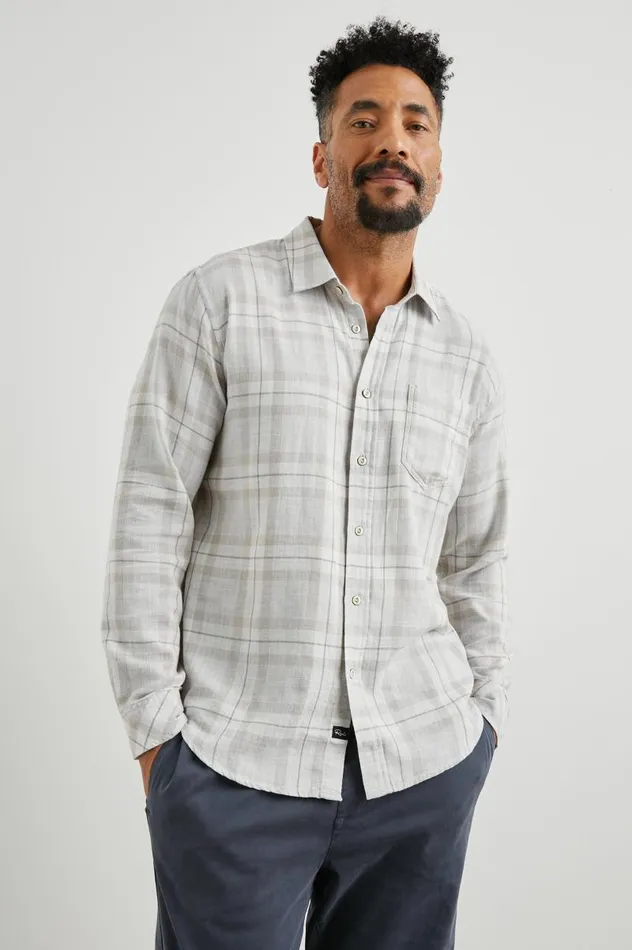 Rails Shirts Men WYATT SHIRT Tapir Agave Melange