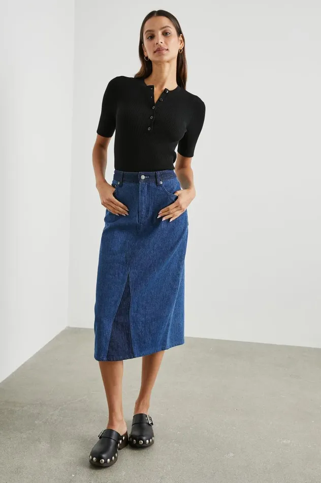 Rails Skirts Women HIGHLAND SKIRT Indigo Patchwork