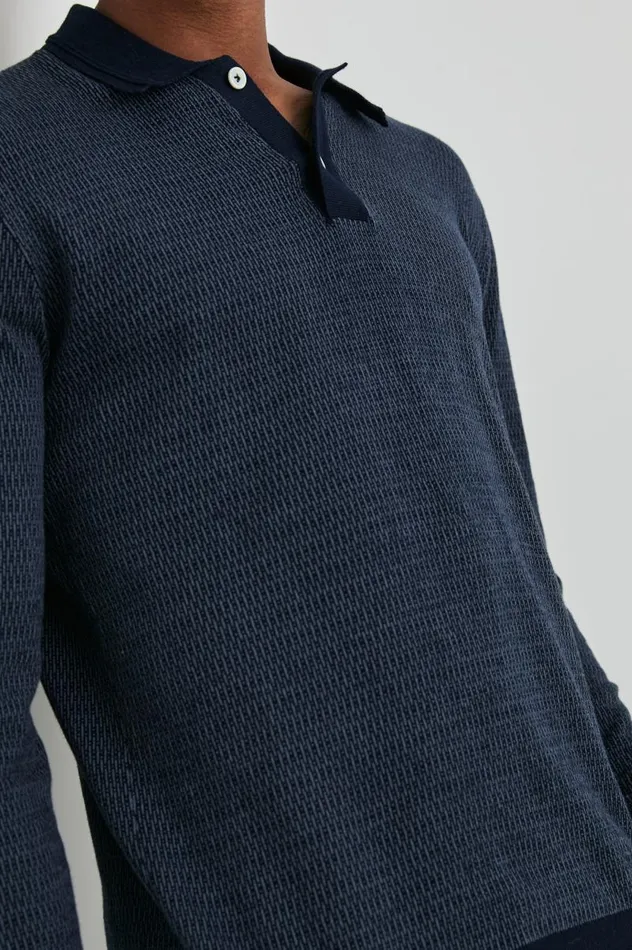 Rails Sweaters Men GREENWICH SWEATER Navy Broquade