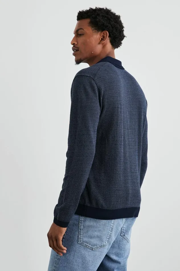 Rails Sweaters Men GREENWICH SWEATER Navy Broquade