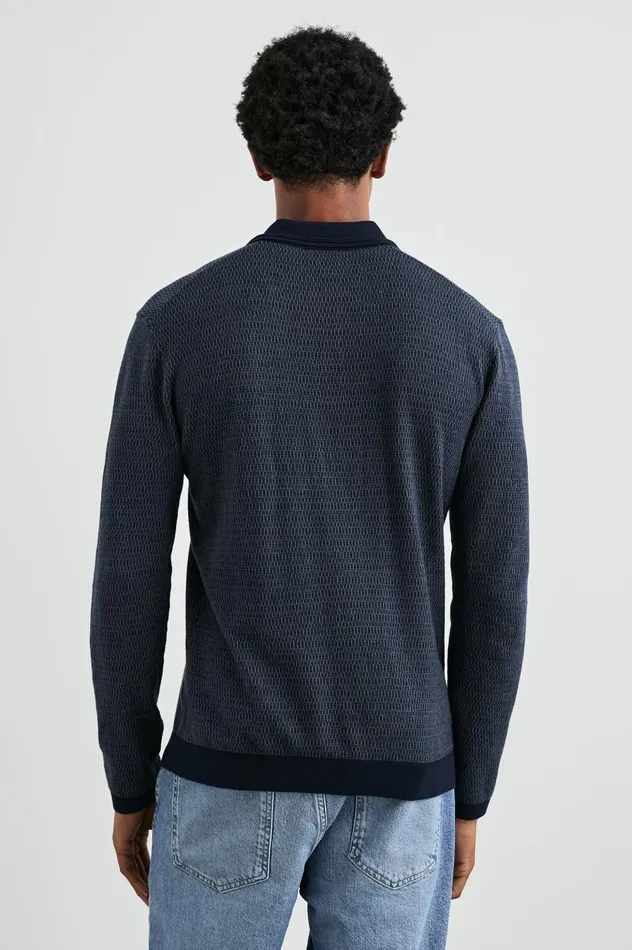 Rails Sweaters Men GREENWICH SWEATER Navy Broquade