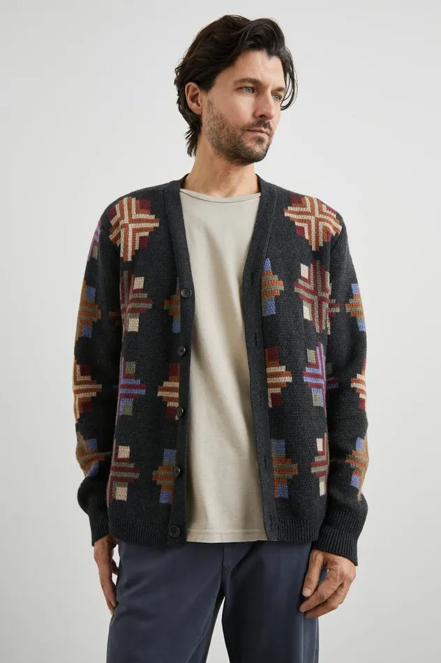 Rails Sweaters Men TAOS CARDIGAN Heirloom Patchwork