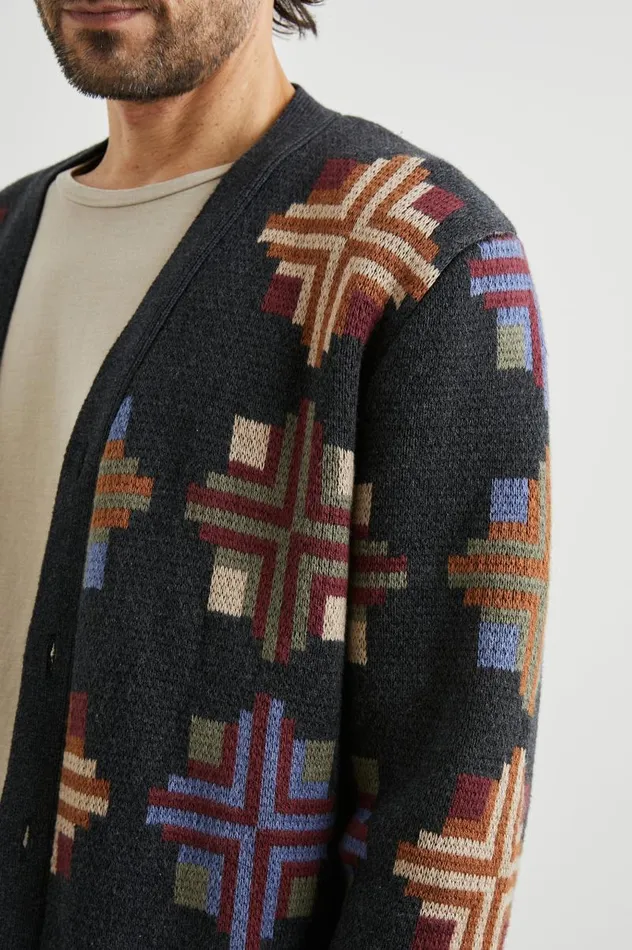Rails Sweaters Men TAOS CARDIGAN Heirloom Patchwork