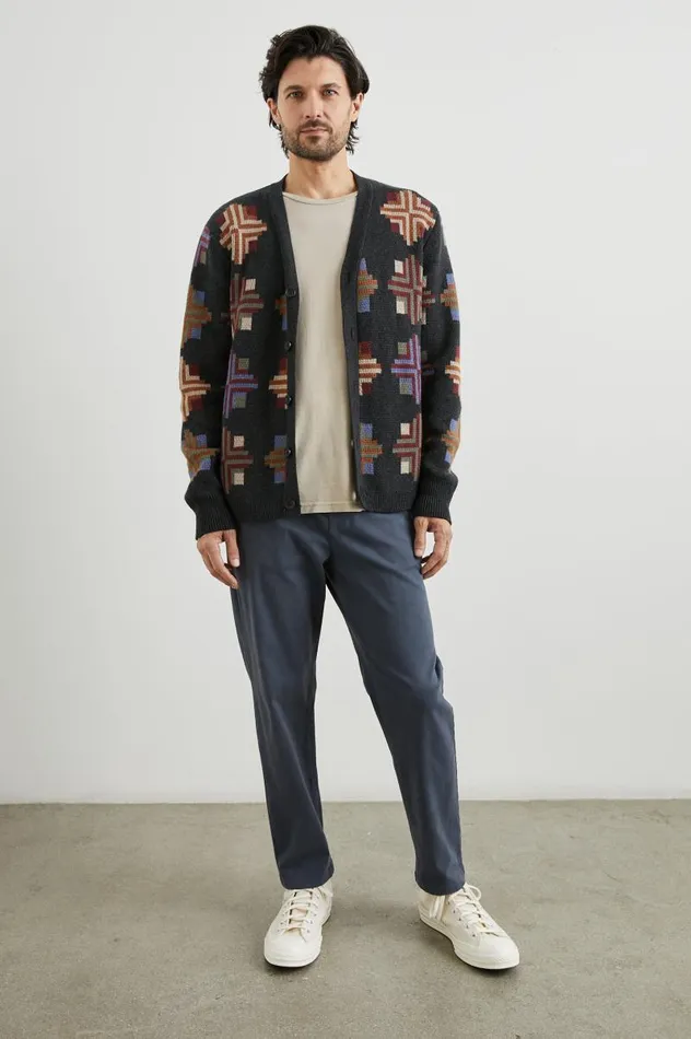 Rails Sweaters Men TAOS CARDIGAN Heirloom Patchwork