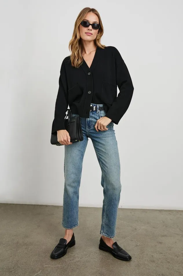Rails Sweaters Women LINDI CARDIGAN Black