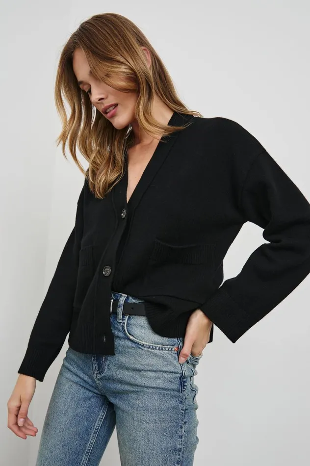 Rails Sweaters Women LINDI CARDIGAN Black