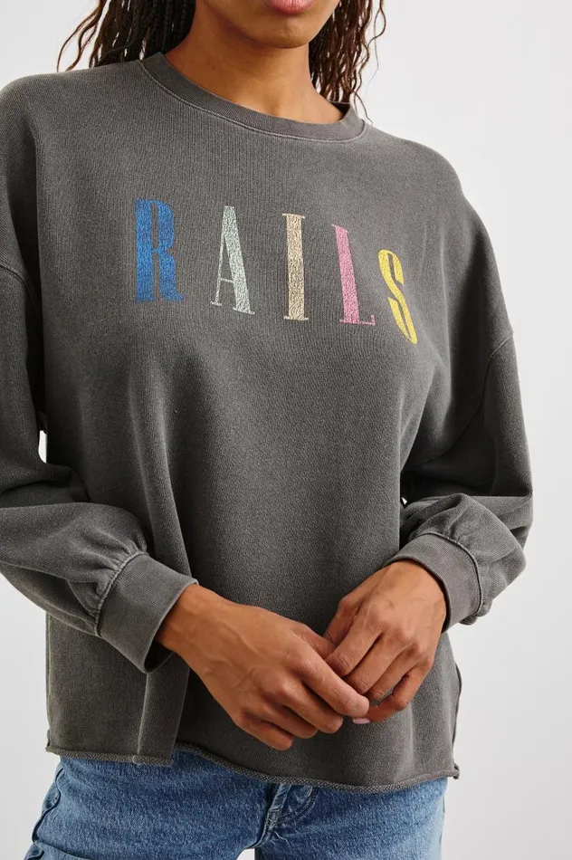 Rails Sweaters Women RAILS SIGNATURE SWEATSHIRT Vintage Black