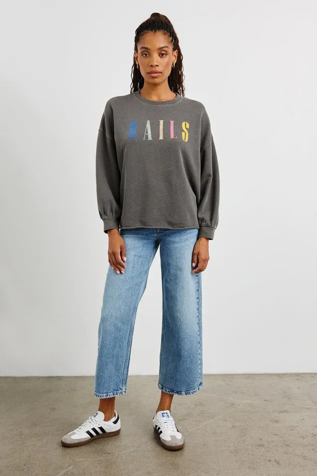 Rails Sweaters Women RAILS SIGNATURE SWEATSHIRT Vintage Black