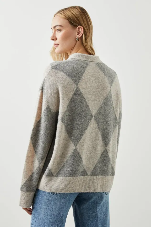 Rails Sweaters Women SKYE SWEATER Heather Argyle
