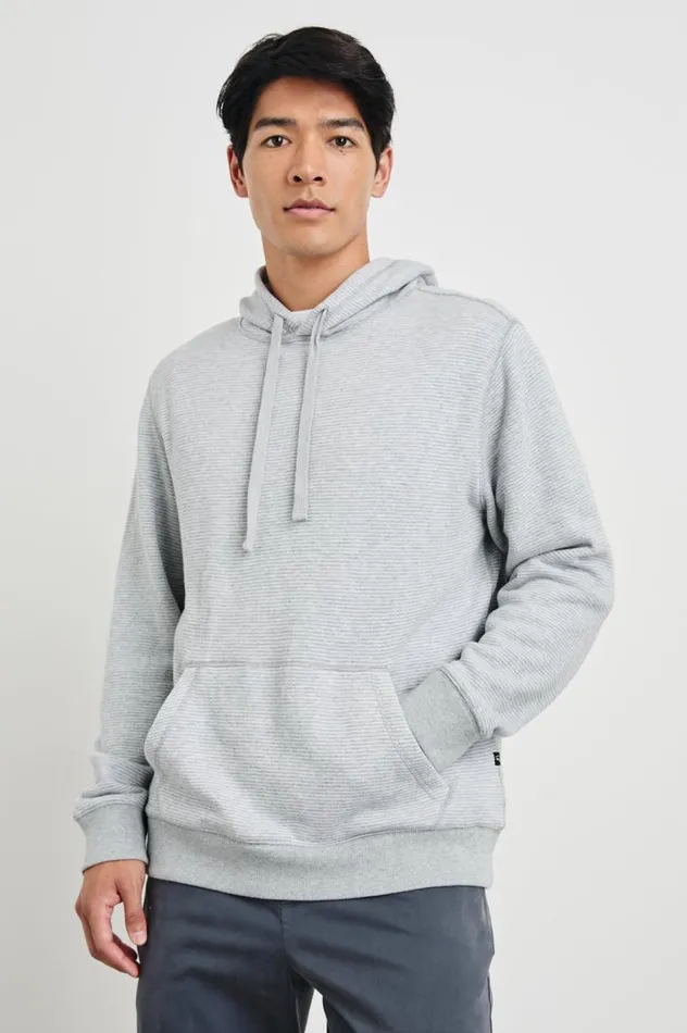 Rails Sweatshirts and Hoodies Men CALVIN HOODIE Heather Cream Stripe