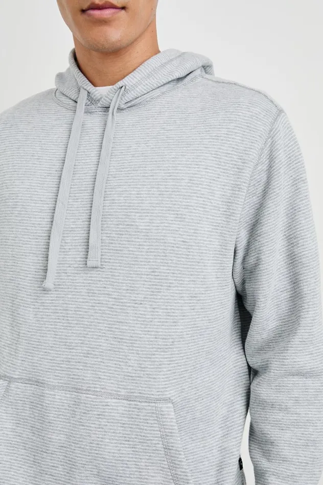 Rails Sweatshirts and Hoodies Men CALVIN HOODIE Heather Cream Stripe