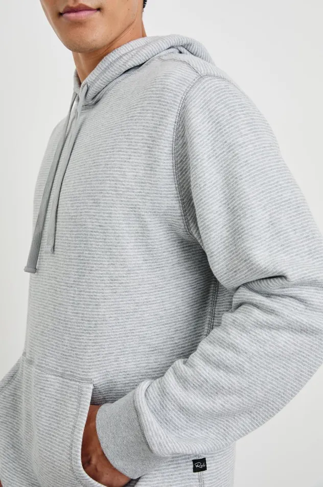 Rails Sweatshirts and Hoodies Men CALVIN HOODIE Heather Cream Stripe